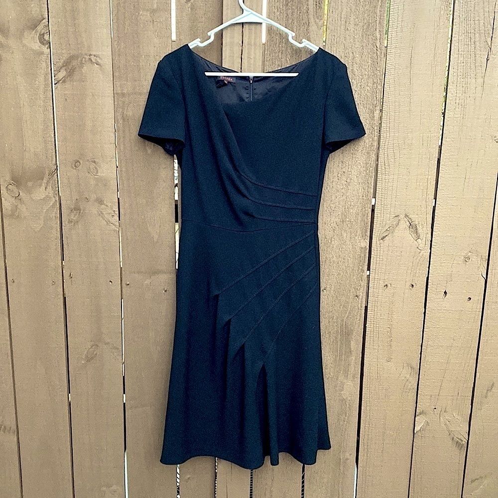 Escada womens "Little Black Dress" short sleeve A-line size 6 EU 36
